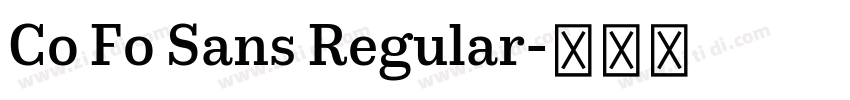 Co Fo Sans Regular字体转换